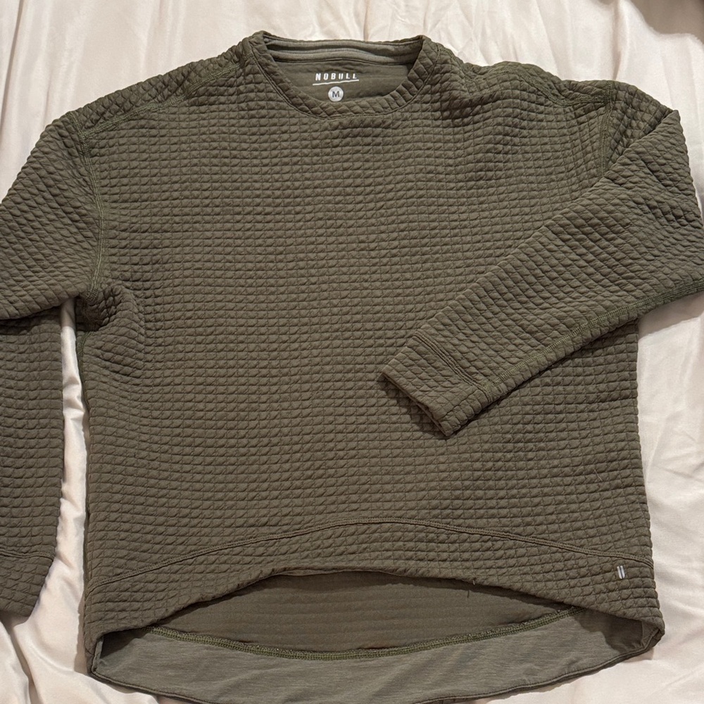 NOBULL Army Green Quilted Pullover